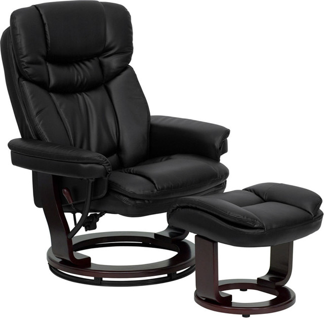 Black Leather Recliner Contemporary Recliner Chairs by BisonOffice Houzz