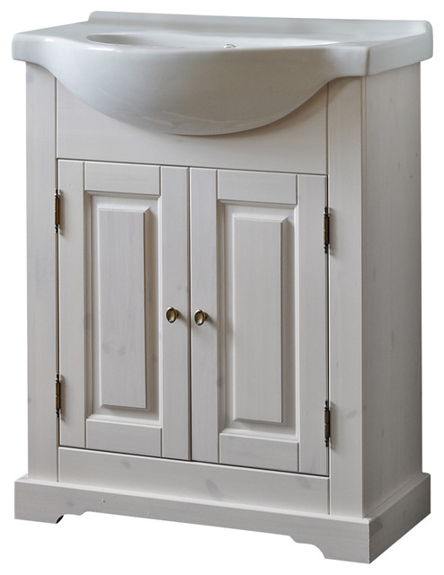 Rochefort 2 Door Bathroom Vanity In Natural Wood Traditional Rochefort 2 Door Bathroom Vanity In Natural Wood Traditional Vanities And Sink Consoles By Comad Ltd