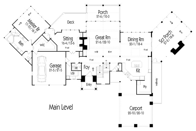 Main Level Floor Plan 