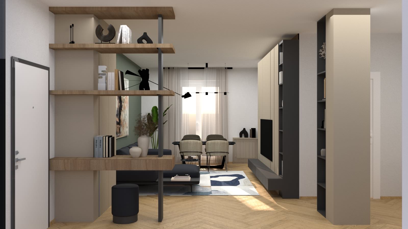 Progetto di Interior Design Ingresso\Living