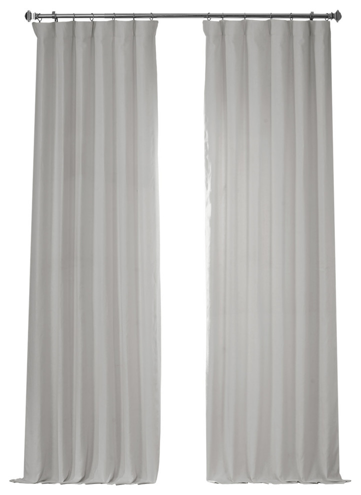 French Linen Curtain Single Panel Traditional Curtains by Half