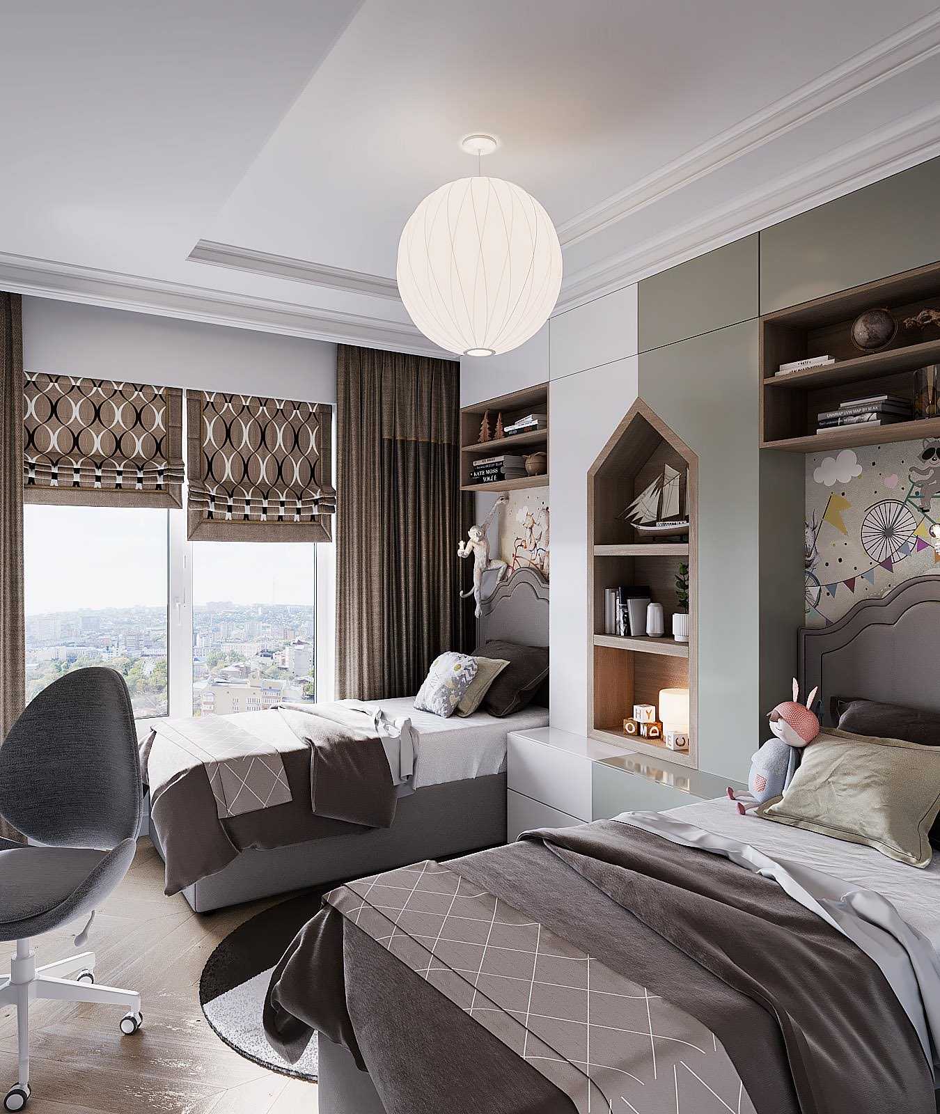 Проект интерьера частного дома, г. Ростов-на-Дону, площадью 120 кв.м.