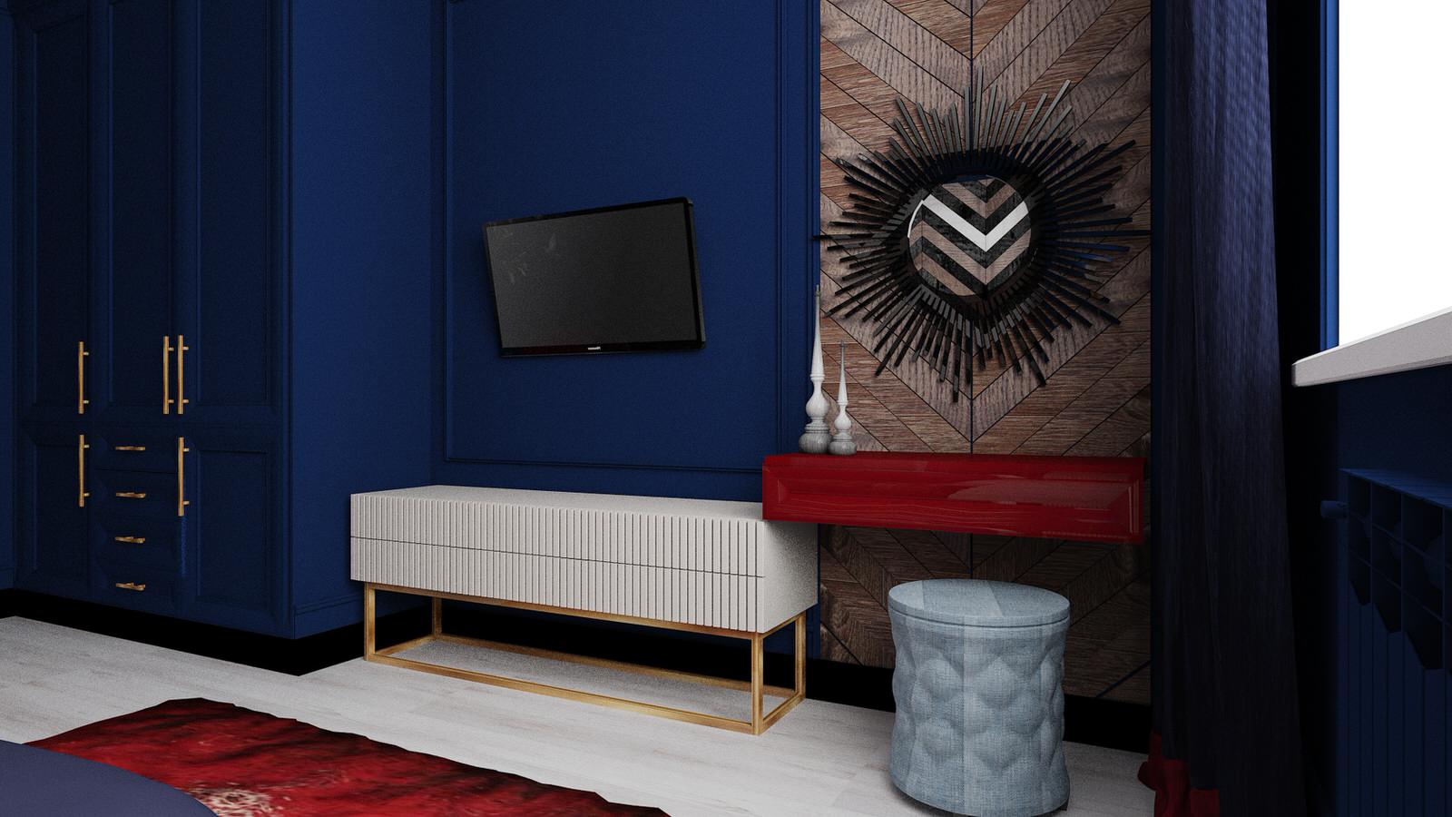 Спальня для креативной девушки