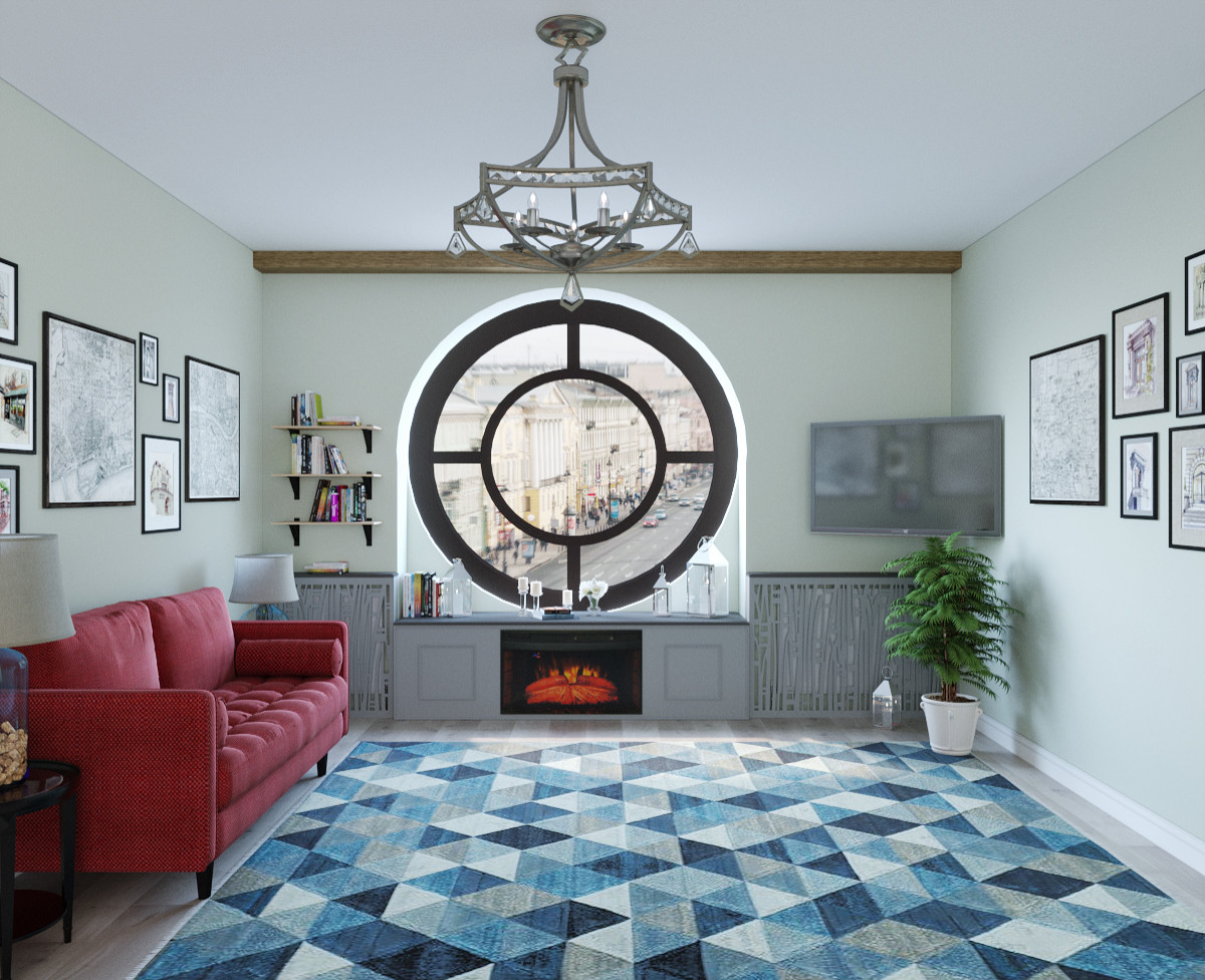 Лаундж хостела в исторической части Санкт-Петербурга