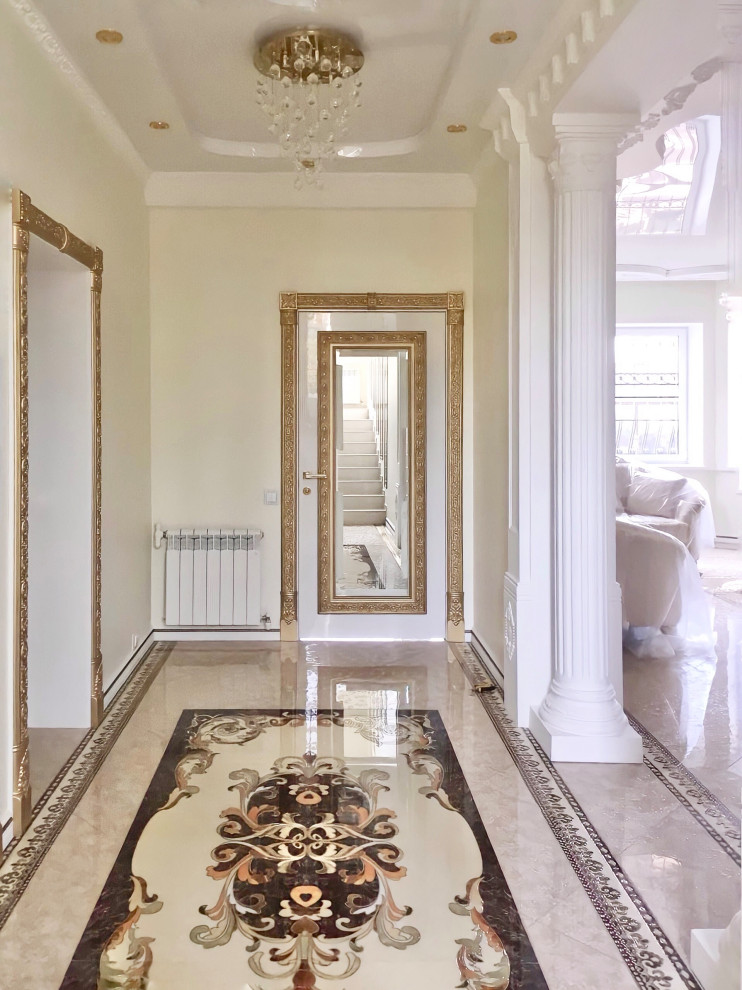 Коллекция Антонина в покрытии белая эмаль, патина золото.