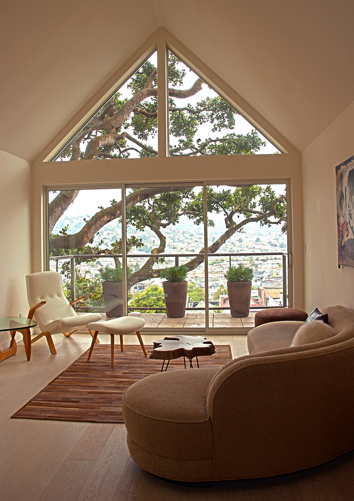 Inspiration for a contemporary living room in San Francisco with no tv.