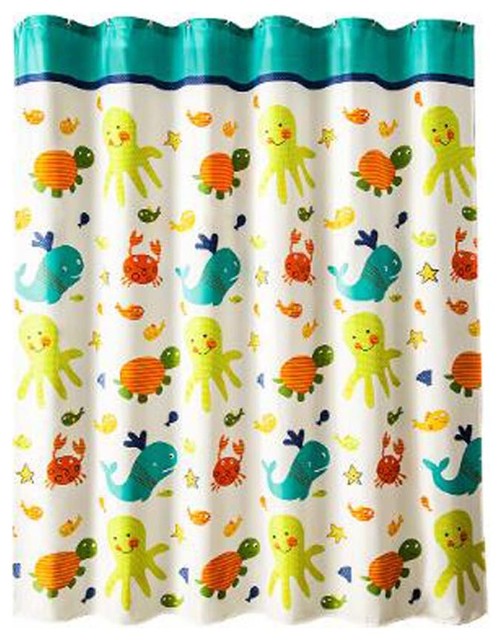 Cute Waterproof And Mildew Shower Curtain Drapes Window Shade