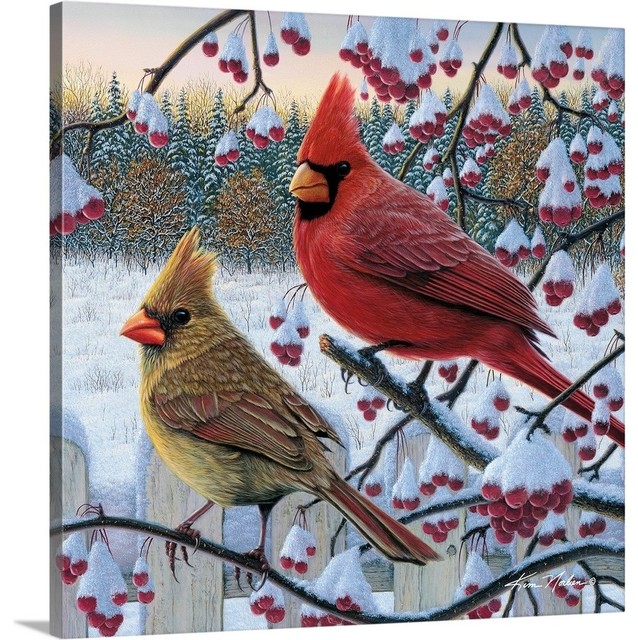 Male Northern Cardinal Cardinalis Art Print Home Decor Wall Art Poster - I