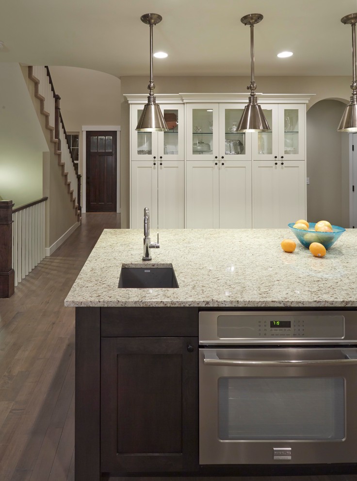 Large transitional kitchen photo in Denver