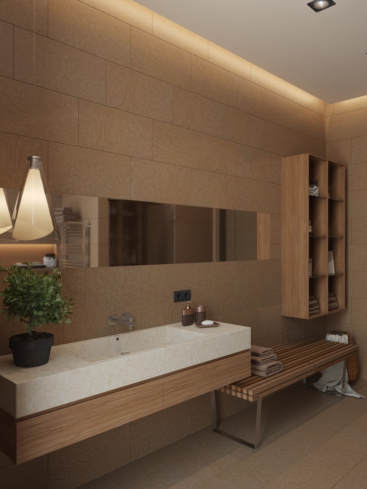 Современный дом в сосновом лесу