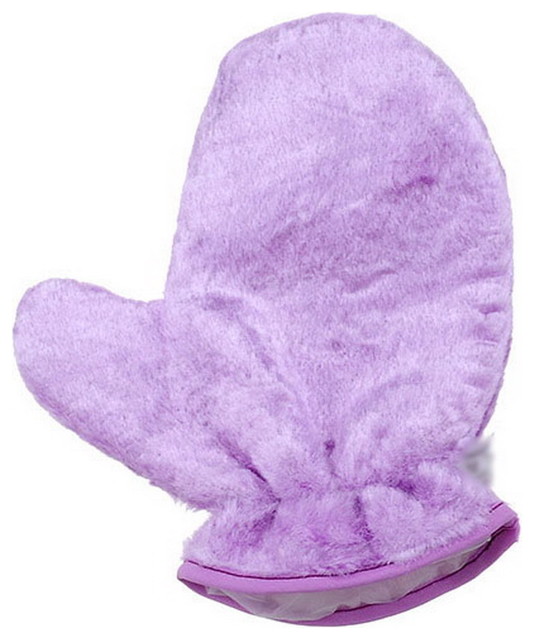 purple dishwashing gloves