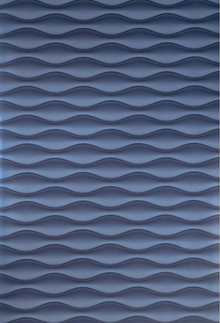 York Double roll Wallpaper Modern Wavy Wave Metallic Silver Charcoal Gray Satin 