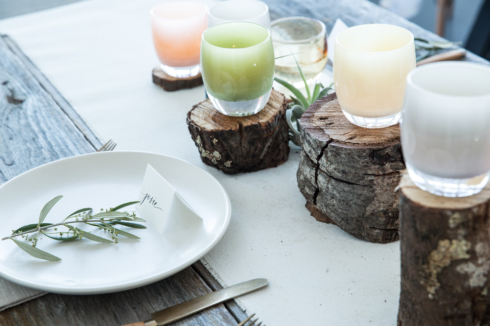 Mountain style dining room photo in Seattle