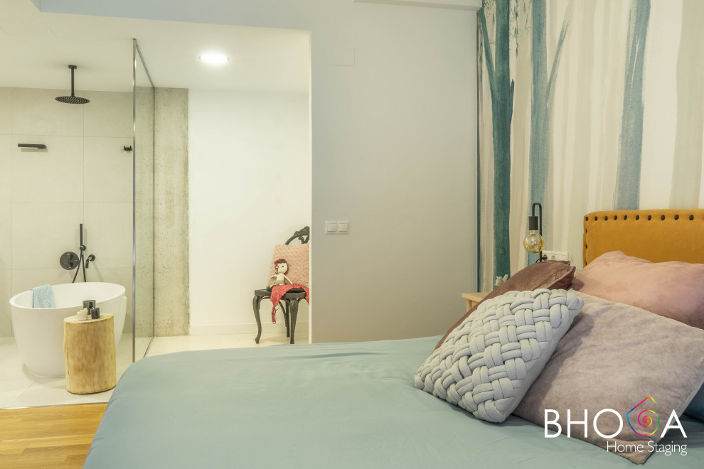 This is an example of a beach style master bedroom in Alicante-Costa Blanca.