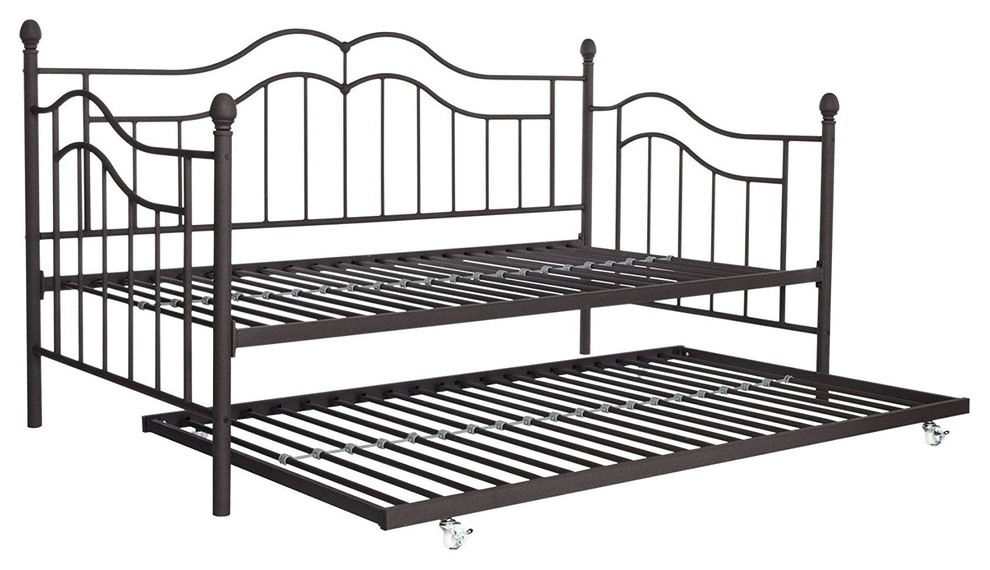 Traditional Twin Daybed And Pull Out, Twin Xl Trundle Bed Metal