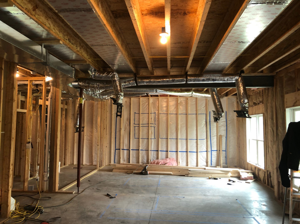 Basement remodel in process