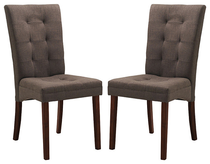 Baxton Studio Anne Brown Dining Chairs (Set of 2)