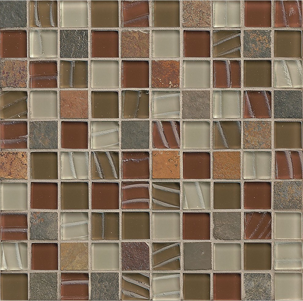 12"x12" Stone Mosaic Tile Contemporary Mosaic Tile by Bedrosians