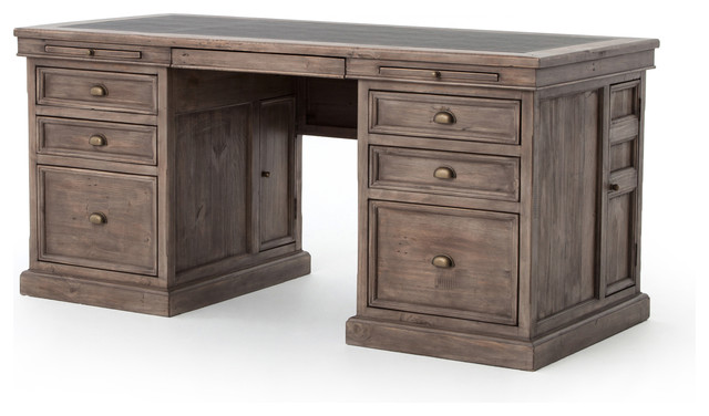 69 Linda Large Desk Sundried Ash Reclaimed Pine Faux Leather Large Desk Sundried Ash Reclaimed Pine