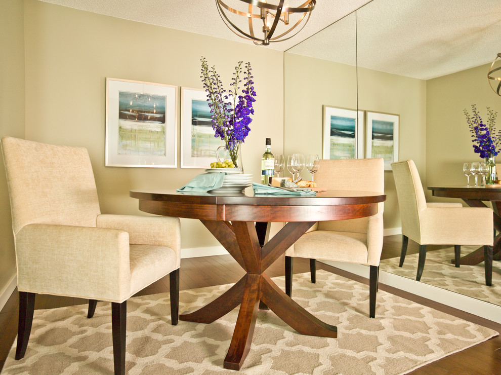 Transitional dining room in Other.