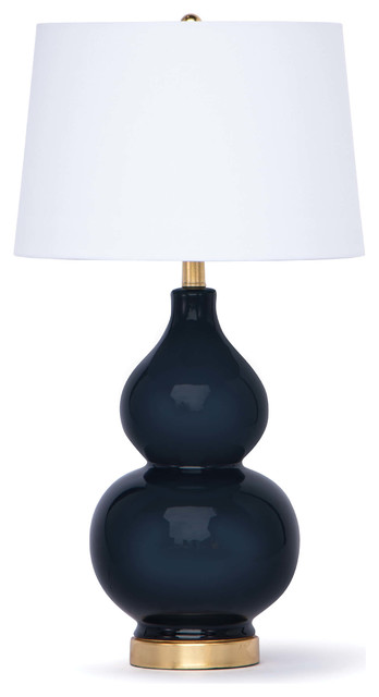 navy and gold table lamp