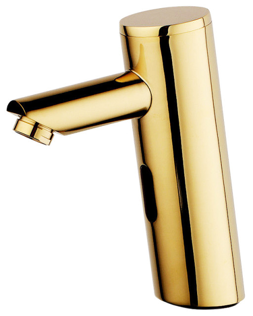 Fontana Gold Finish LED Glass Brass Bathroom Basin Sink Waterfall Faucet 