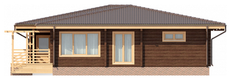 Одноэтажный дом из клееного бруса | Пегас 236