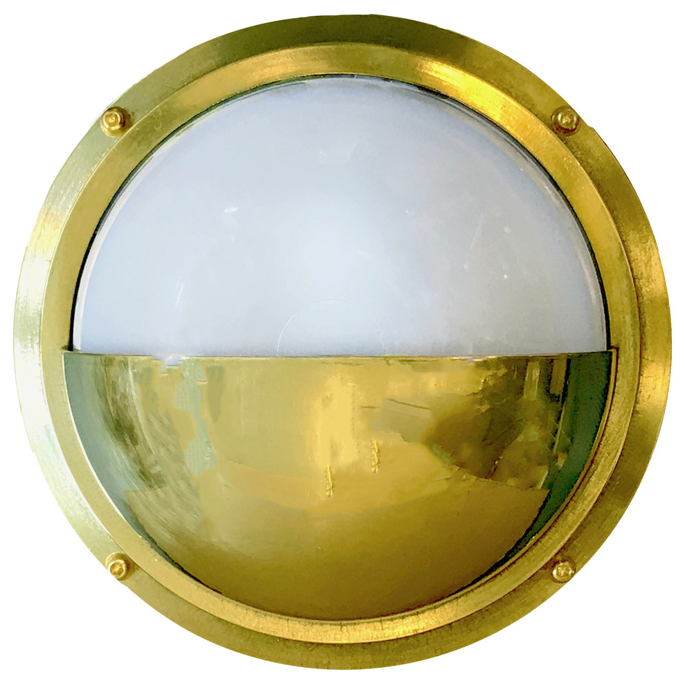 Solid Brass Bulkhead Light Outdoor Indoor Classic Industrial Style ANDROMACHE 