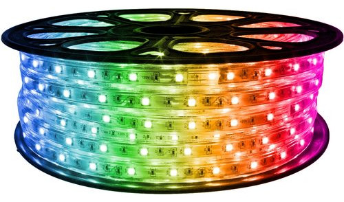 Brilliant 120 Volt SMD-5050 RGB Color Changing LED Strip Light, 65'
