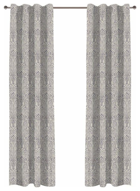 Henley Printed Designer Organic Cotton Drapery Panel Set Of 2