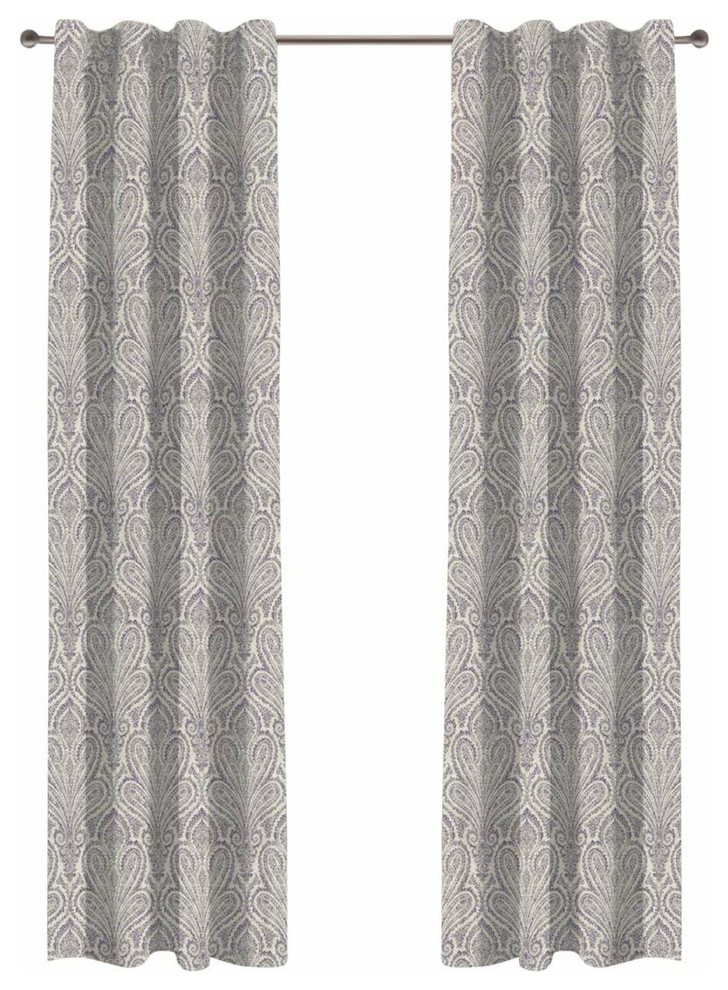 Henley Printed Designer Organic Cotton Drapery Panel Set Of 2