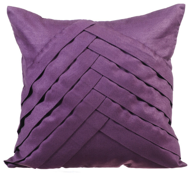 Suede Fabric Purple Throw Pillows Cover, Purple Sofa Pillow Covers