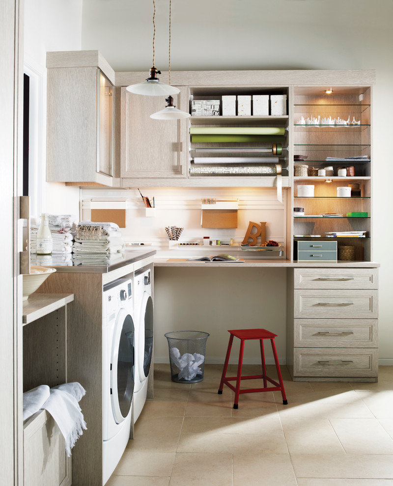 Inspiration for a contemporary laundry room in New York.
