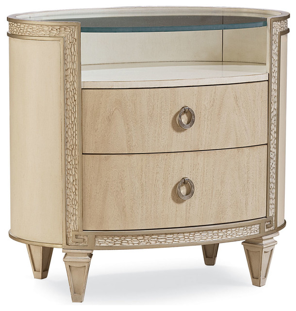 Carlton Oval Nightstand Contemporary Nightstands And Bedside Tables
