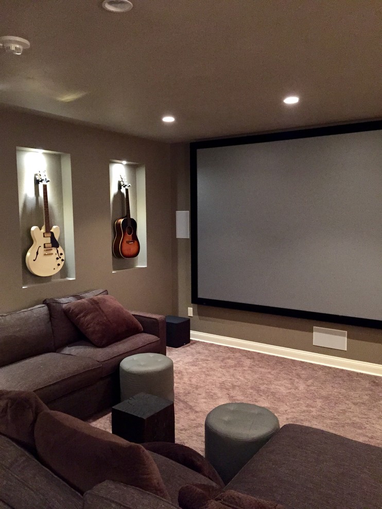 Inspiration for a traditional home theatre in Other.