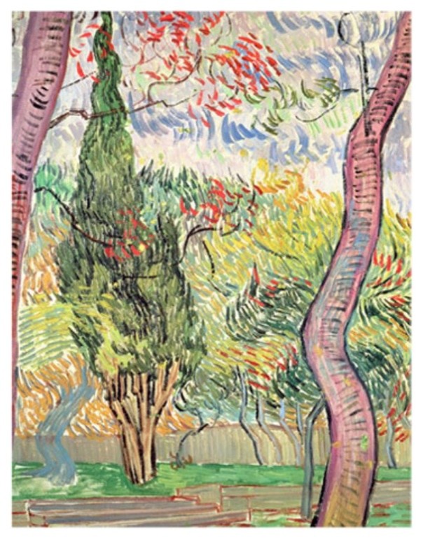 The Garden of St Pauls Hospital Canvas Art by Vincent Van Gogh Multicolor - BL04