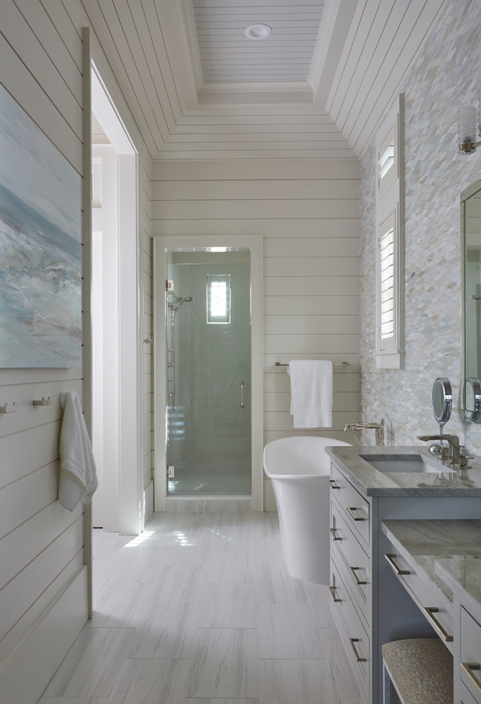 Example of a beach style bathroom design in Miami