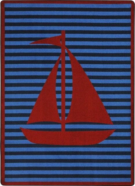 Joy Carpet Following Seas Red 7'8"x10'9"