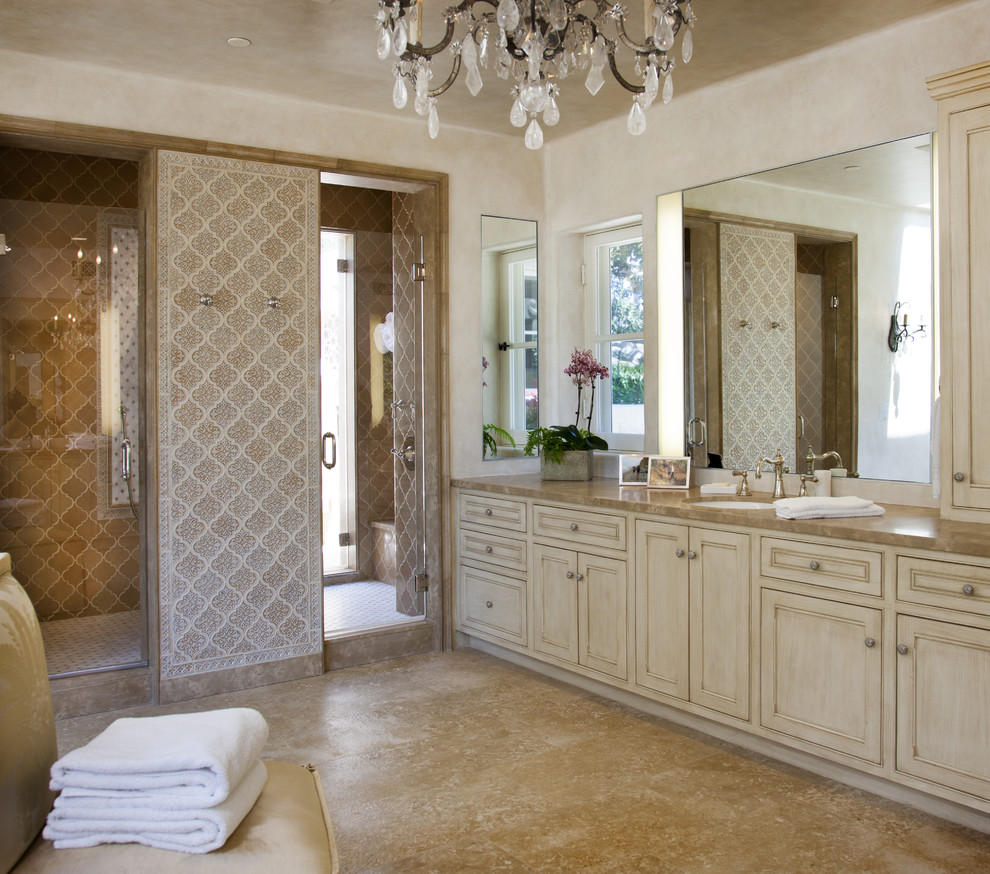 This is an example of a transitional bathroom in San Diego.