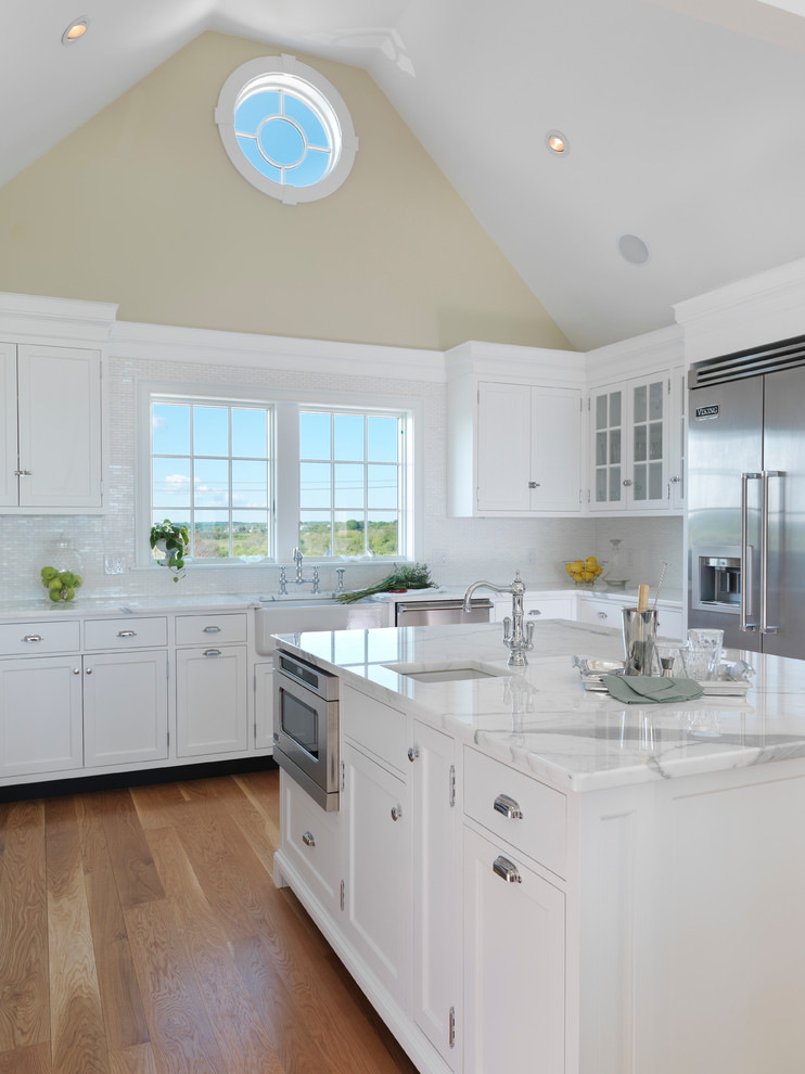 Photo of a beach style kitchen in Providence.