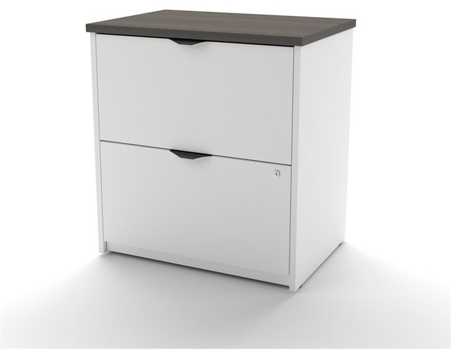 Bestar Innova 2 Drawer Lateral File White And Antigua Bestar Innova 2 Drawer Lateral File White And Antigua Contemporary Filing Cabinets