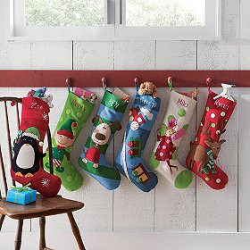 Appliquéd Holiday Stockings