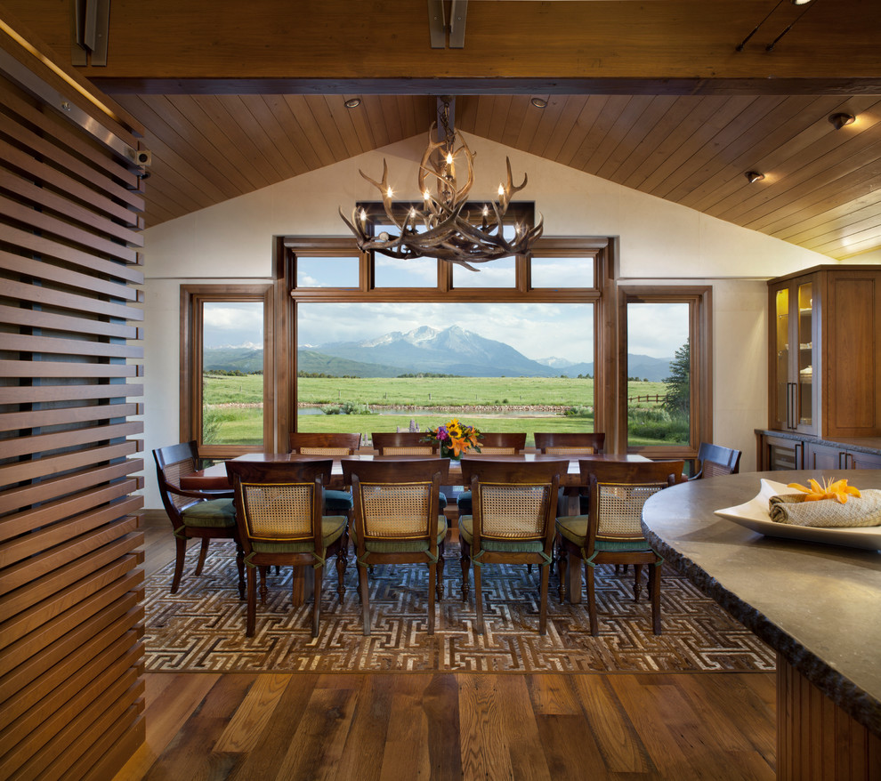 e Ranch Rustic Dining Room Denver by Manchester Architects, Inc.