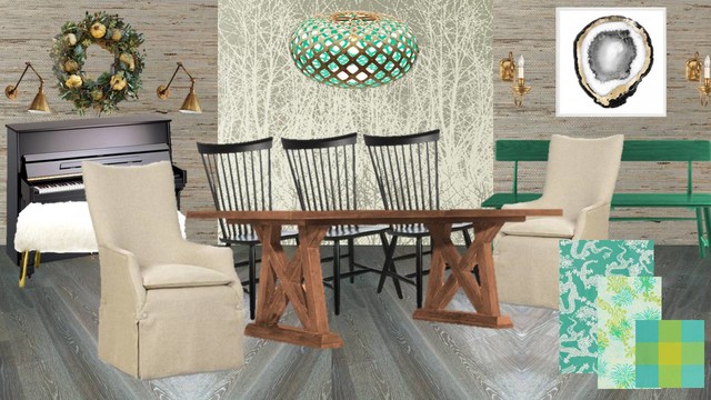 Modern Rustic Dining Room eklektisch-esszimmer
