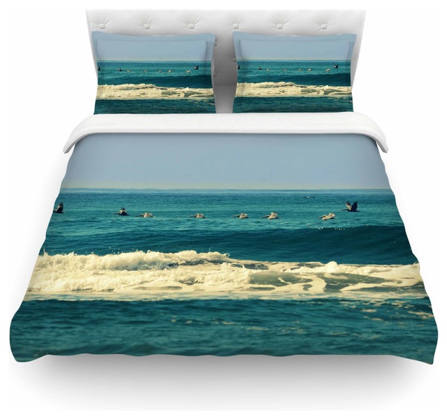 Robin Inson Break Free Soar Teal Ocean Wave Duvet Cover Robin Inson Break Free Soar Teal Ocean Wave Duvet Cover Contemporary Covers And Sets By Kess Global Inc