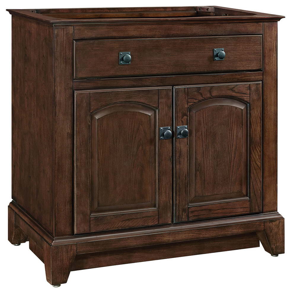 James Vanity, English Chestnut Transitional Bathroom Vanities And