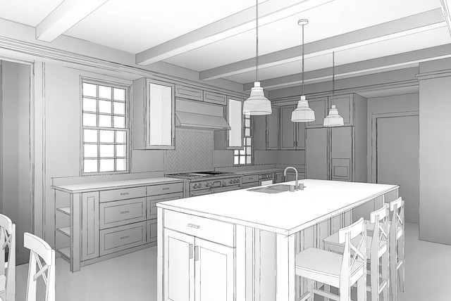 Kitchen - 3D transitional-rendering