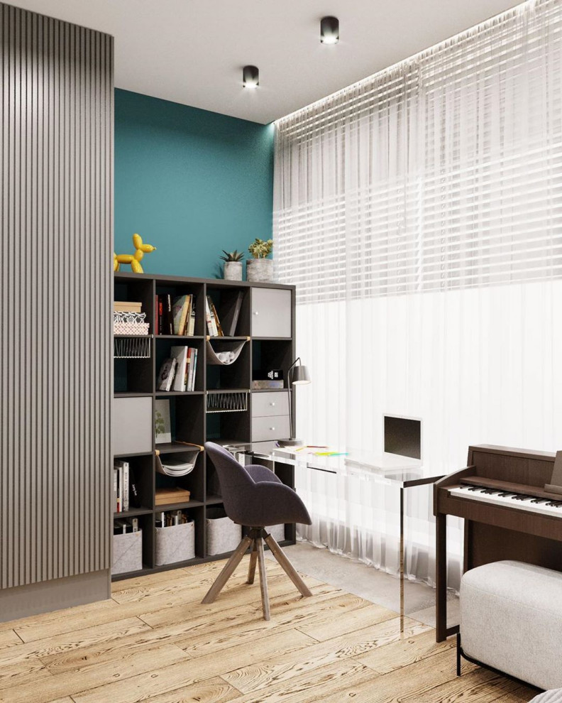 Дизайн-проект детской комнаты в современном стиле в ЖК ‘Небесный’ для девочки-по