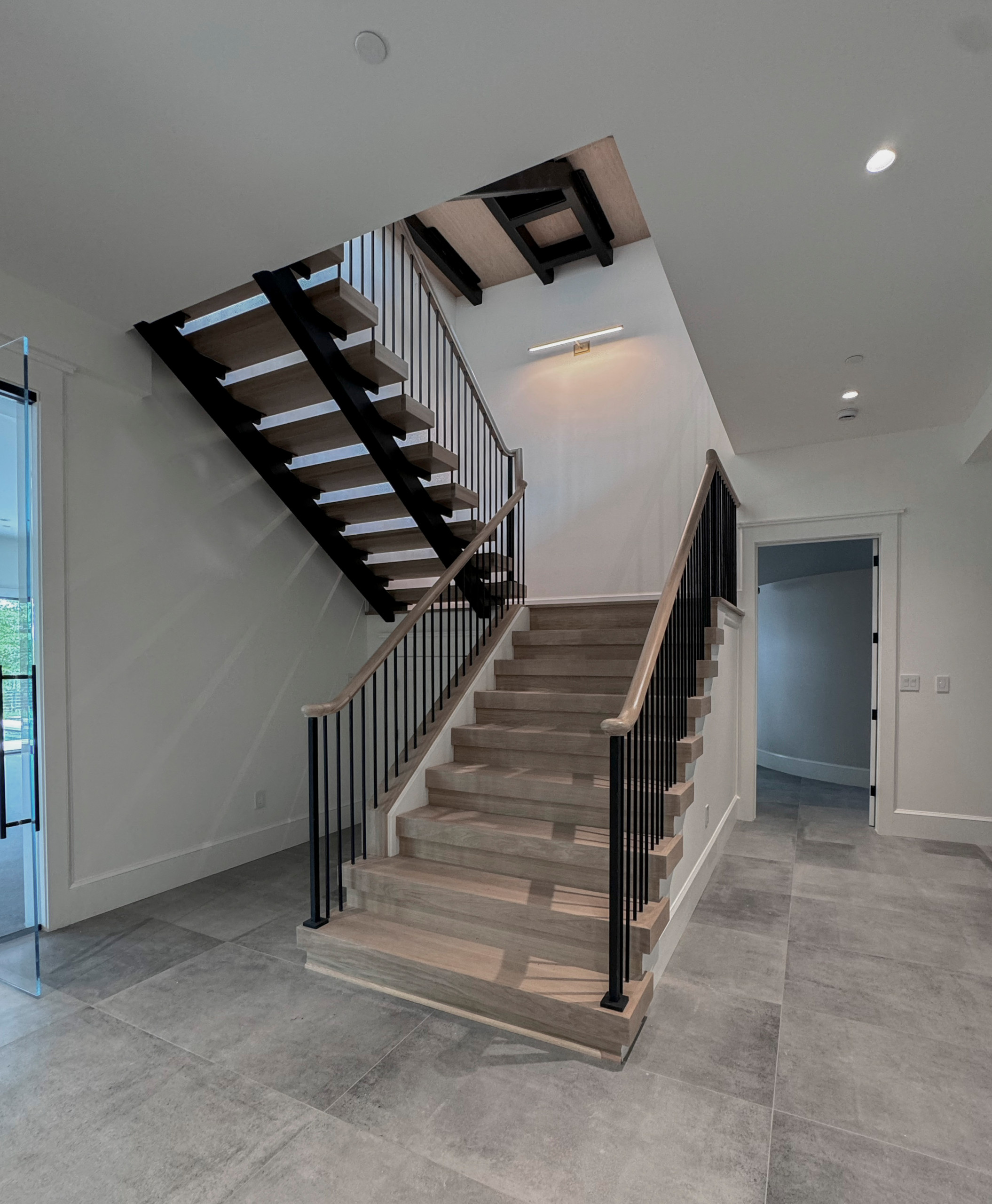 122_Modern Steel & Wood Floating Staircase, Arlington VA 22207