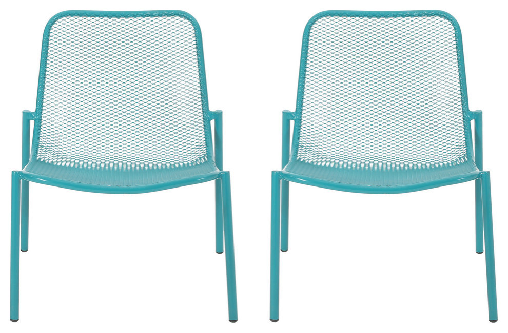 Mayfield Outdoor Modern Dining Chair, Set of 2 Midcentury Outdoor